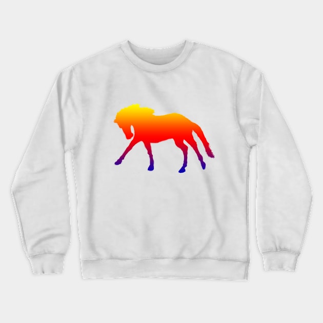 Sunset Horse Crewneck Sweatshirt by Shyflyer